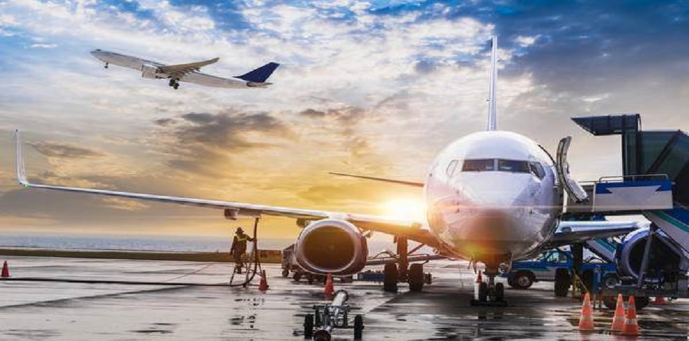 airplane in an aviation industry